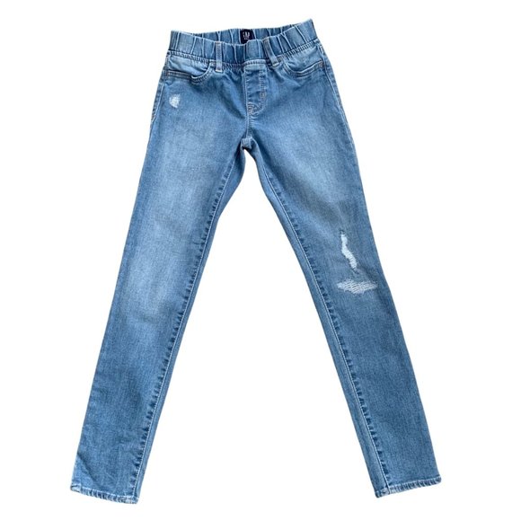 Gap Light Wash Distressed Slim Stretch Jegging 10 - Picture 2 of 4